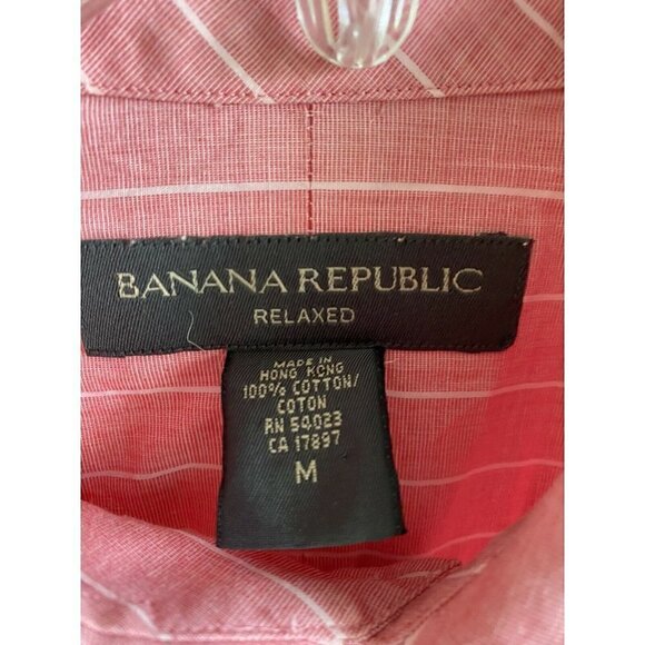 Banana Republic Men’s Sz Medium Relaxed Fit Shirt‎ - Picture 3 of 4